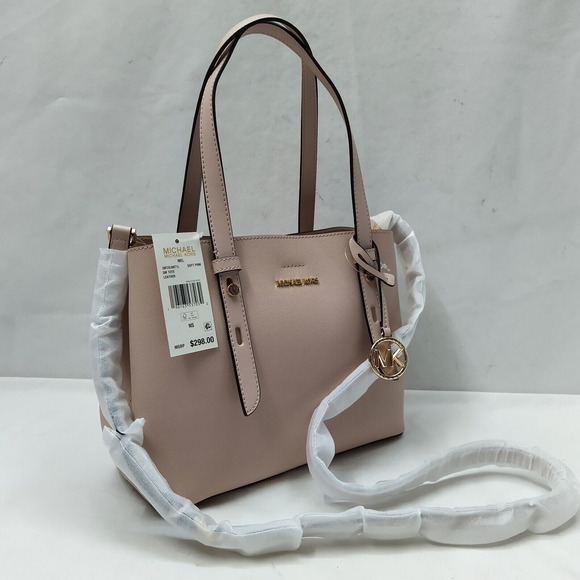 Michael Kors Mel Soft Pink Leather Double Handles Tote Bag - NWT $298 - Picture 2 of 16